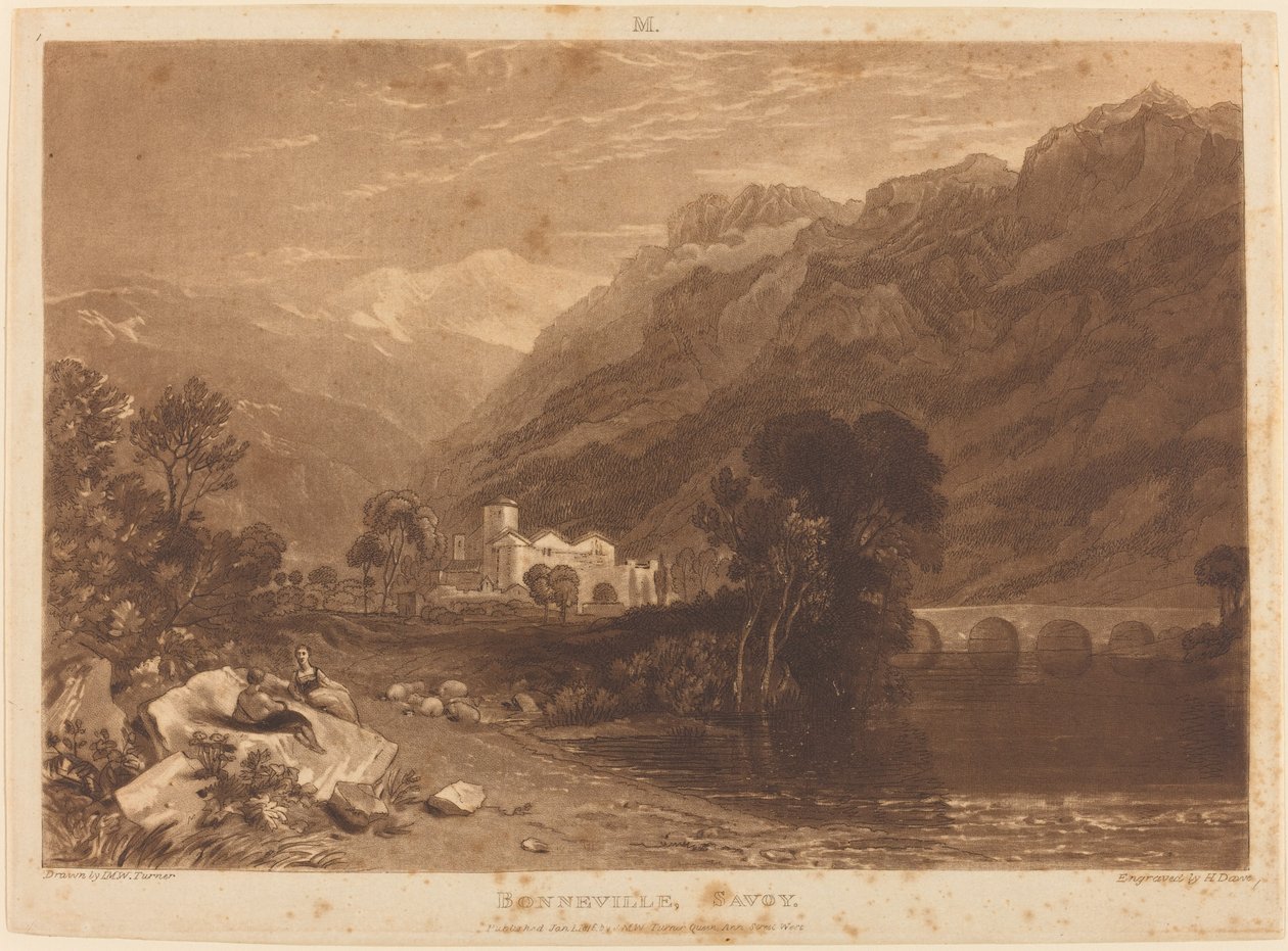 Bonneville, gepubliceerd 1816 door Joseph Mallord William Turner