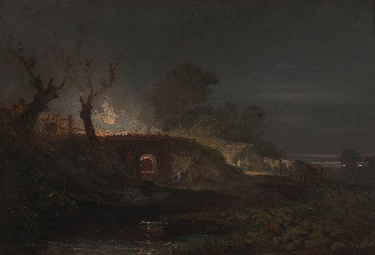 Kalkoven in Coalbrookdale, ca. 1797 door Joseph Mallord William Turner