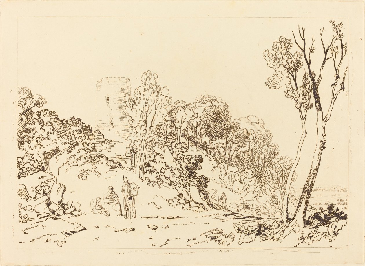 Winchelsea, Sussex, gepubliceerd 1812 door Joseph Mallord William Turner