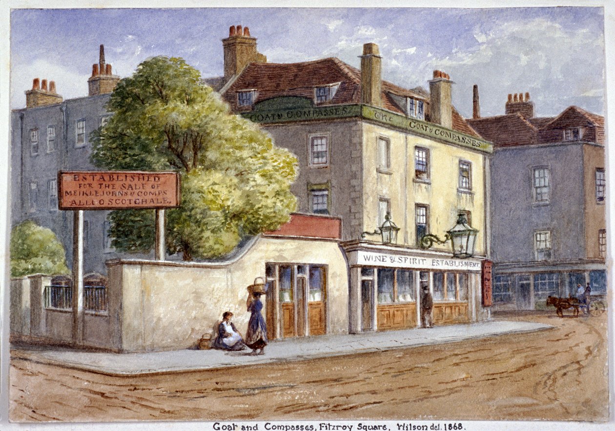 Old Goat and Compasses Inn, Marylebone Road, Londen door JT Wilson