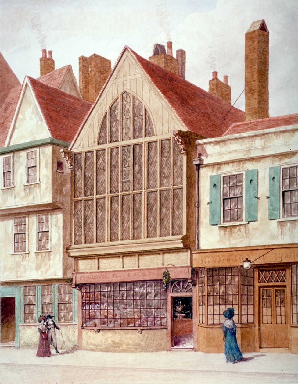 Uitzicht op Trinity Hall, Aldersgate Street, City of London, 1780 door JT Wilson