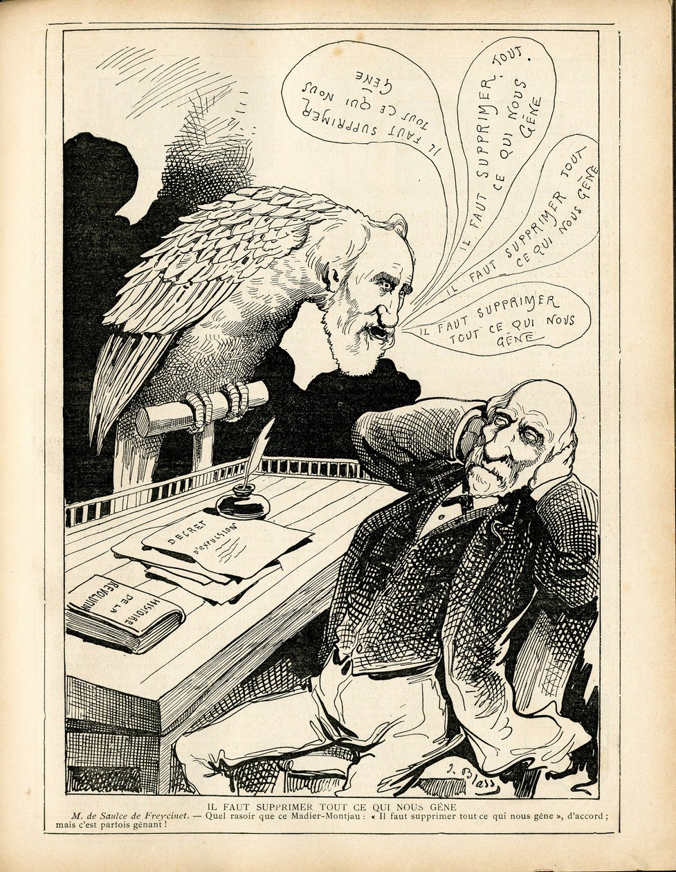 Le Triboulet, Satirique en N & B door J. (1847 1892) Blass