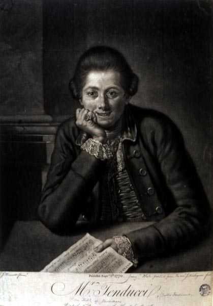 Mr Tenducci, gegraveerd door John Finlayson (1730-76) door J. (after) Bruscett