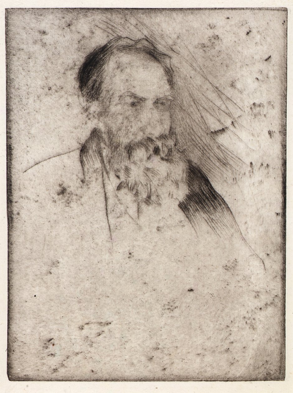 Portret van Albert P. Ryder door J. Alden Weir