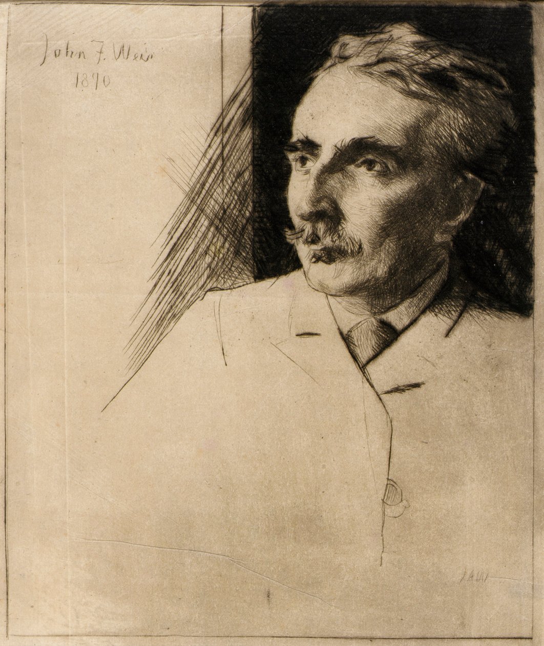 Portret van John F. Weir door J. Alden Weir