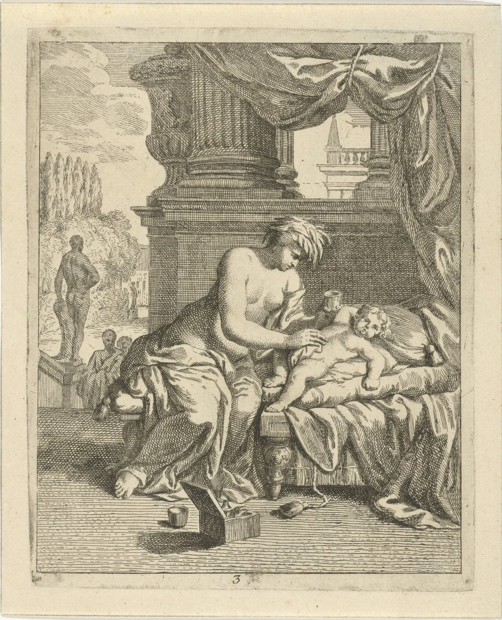 Thetis smeert Achilles in met ambrosia door J. Alexander Janssens