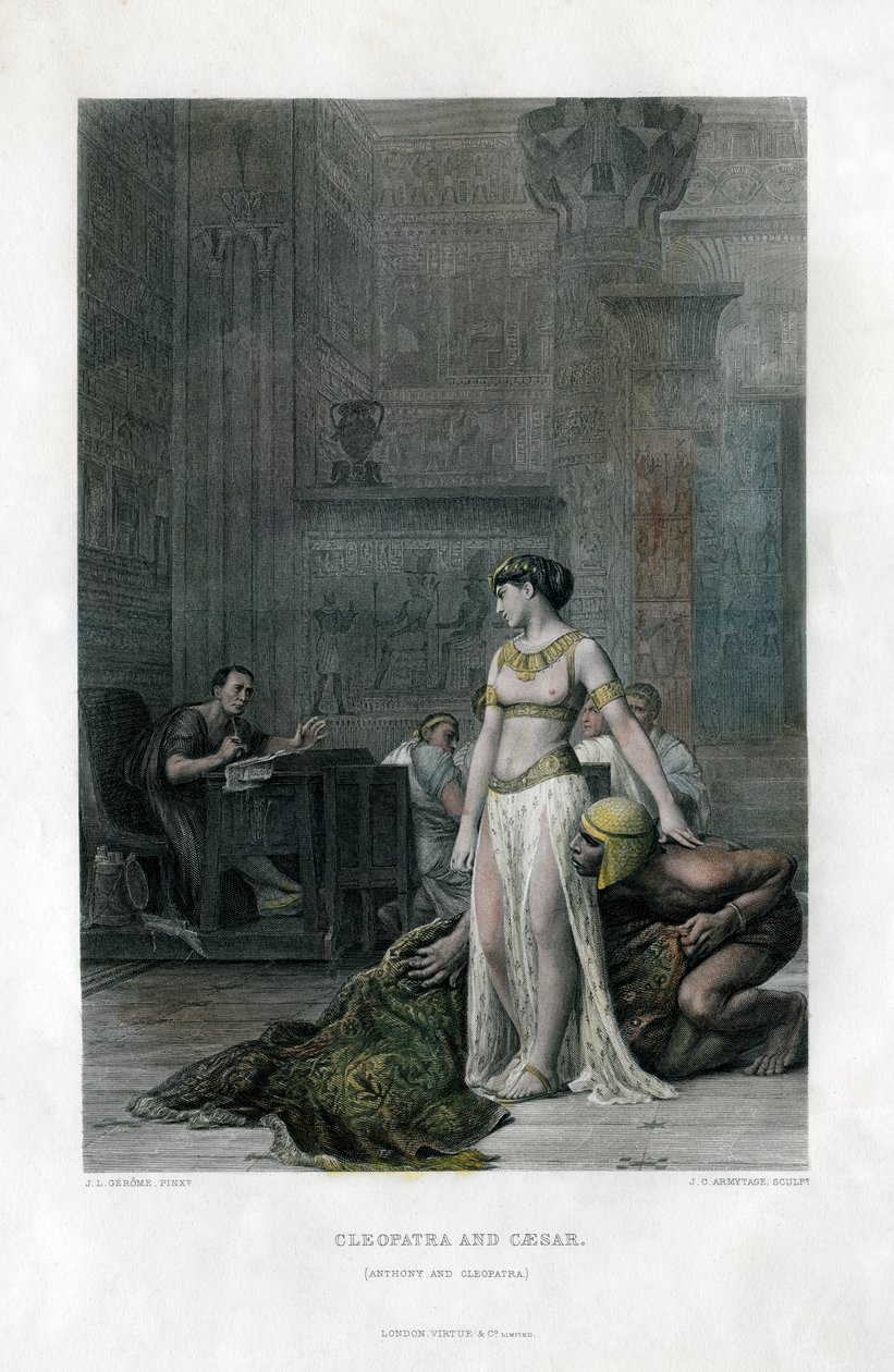 Cleopatra en Caesar Anthony en Cleopatra, 19e eeuw door J. C. Armytage