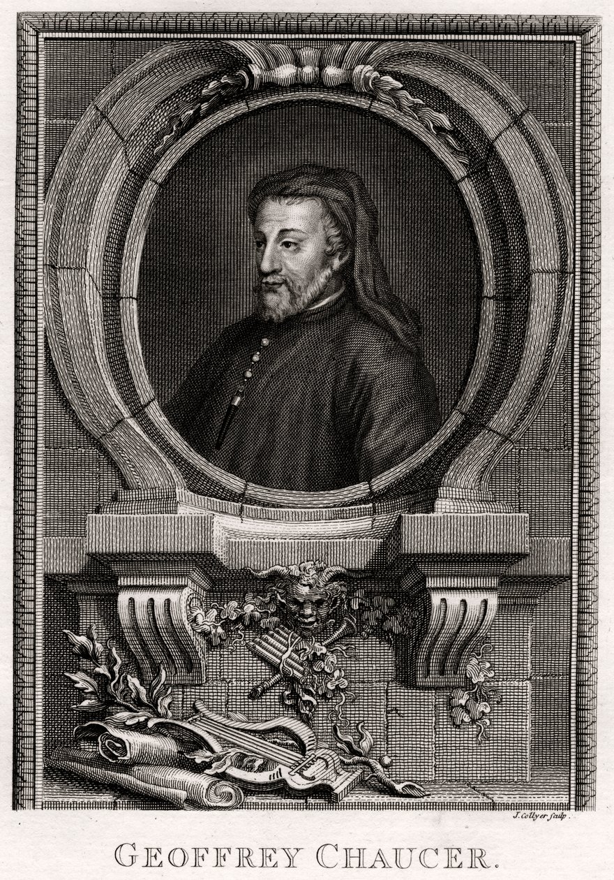 Geoffrey Chaucer, 1774 door J. Collyer