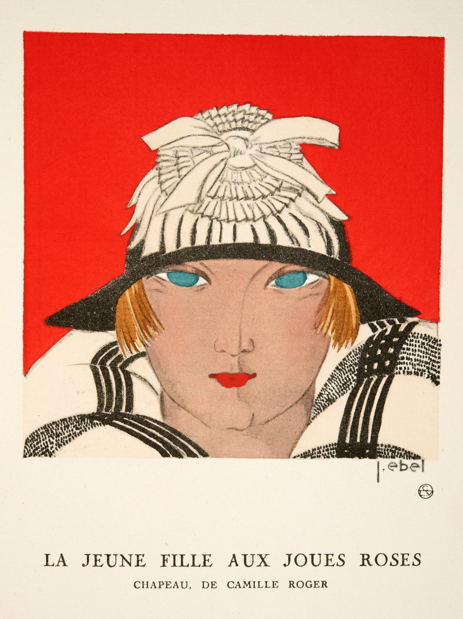 La Jeune Fille aux Joues Roses, uit een collectie modeplaten door J. Ebel