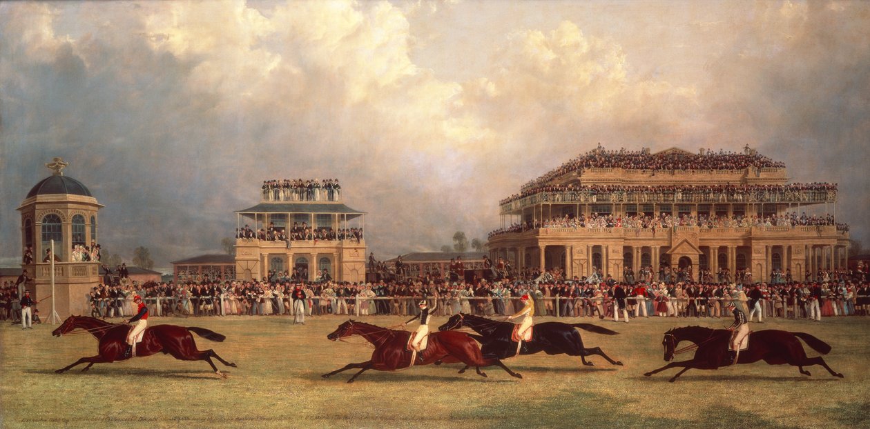Doncaster Gold Cup van 1838 (olieverf op doek) door J. F. & Pollard James (1792-1867) Herring Snr.