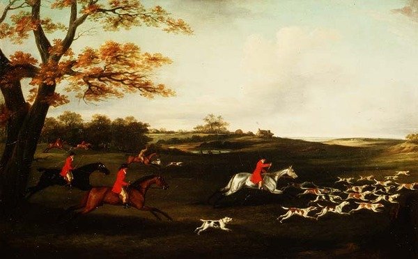 Jachtscène door J. Francis Sartorius
