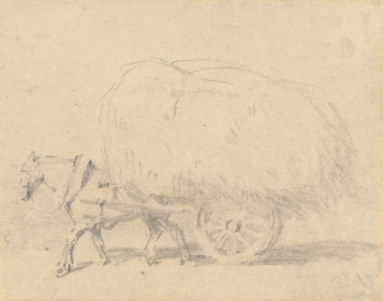 Een Paard dat een Lading Hooi Trekt door J. Frederick Tayler