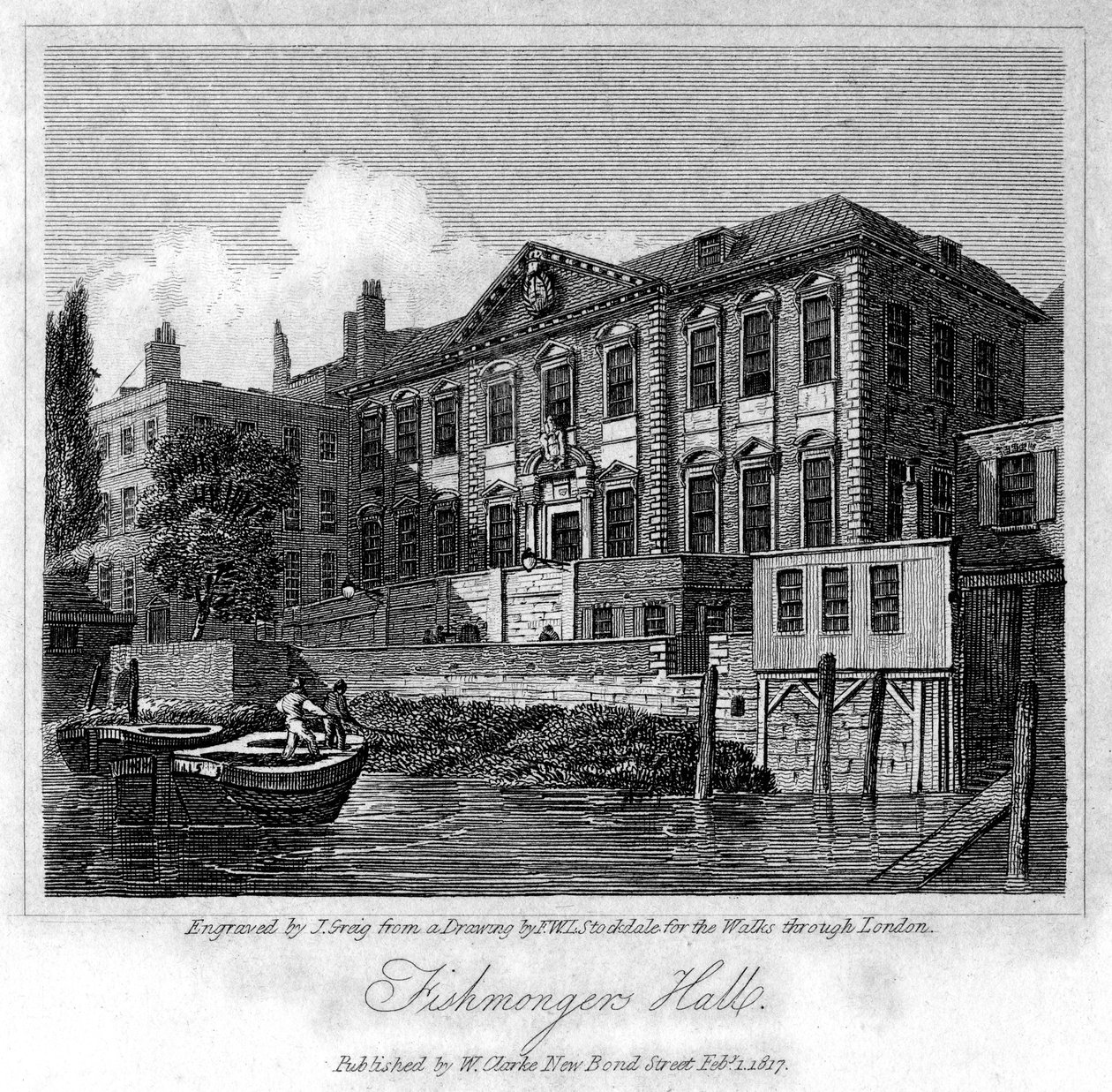 Fishmongers Hall, City of London, 1817 door J. Greig
