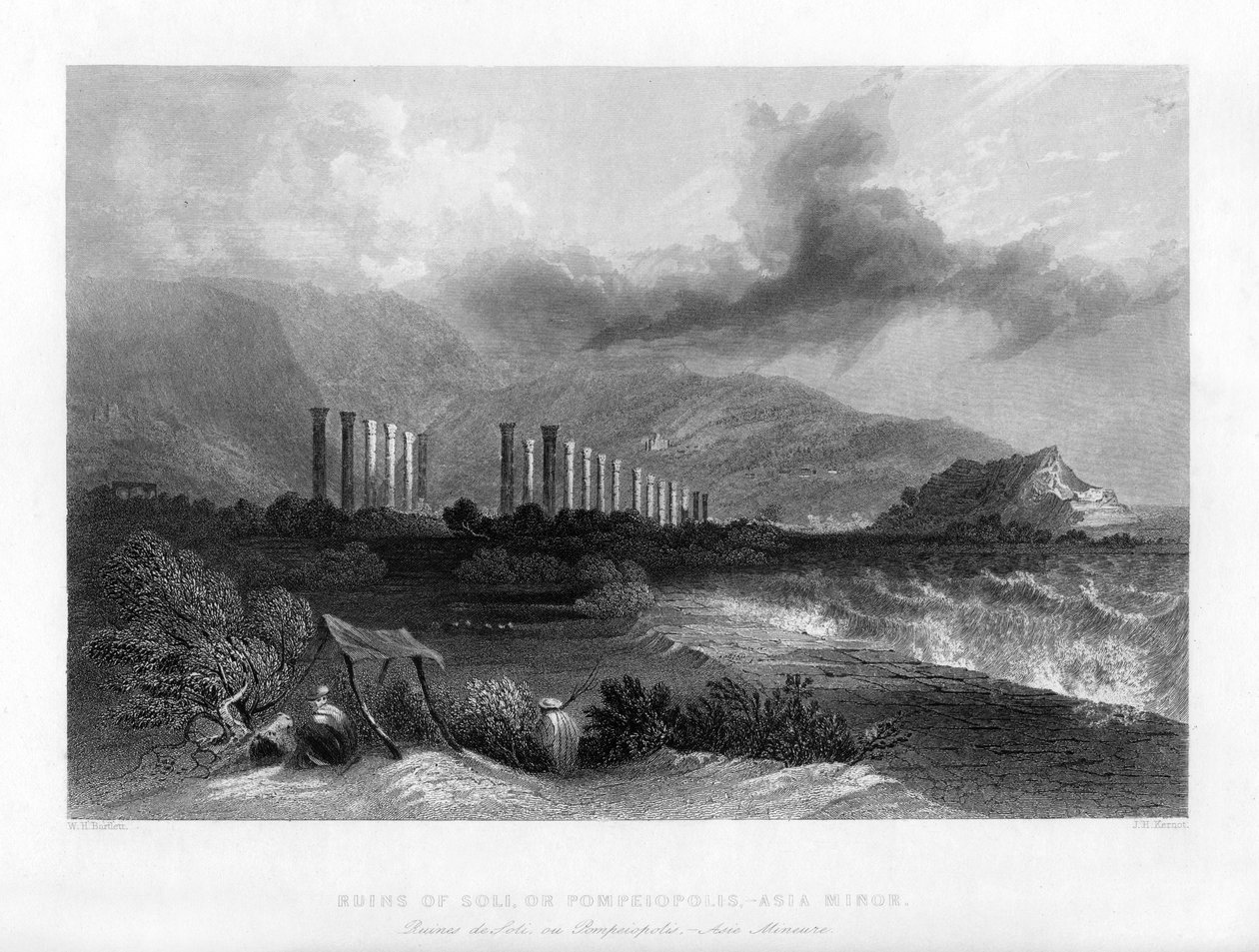 De ruïnes van Soli, of Pompeiopolis, Turkije door J. H. Kernot