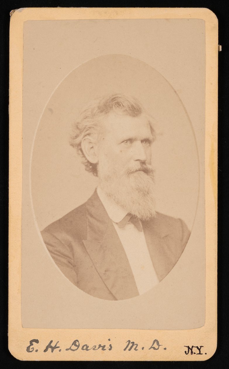 Portret van Edwin Hamilton Davis 1811-1888, voor 1888 door J Kraft