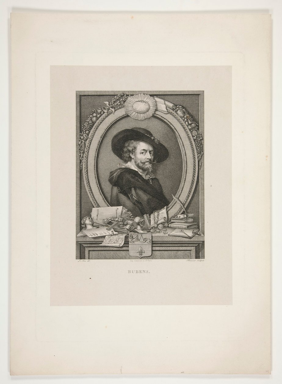 Portret van Peter Paul Rubens door J. L. Benoist