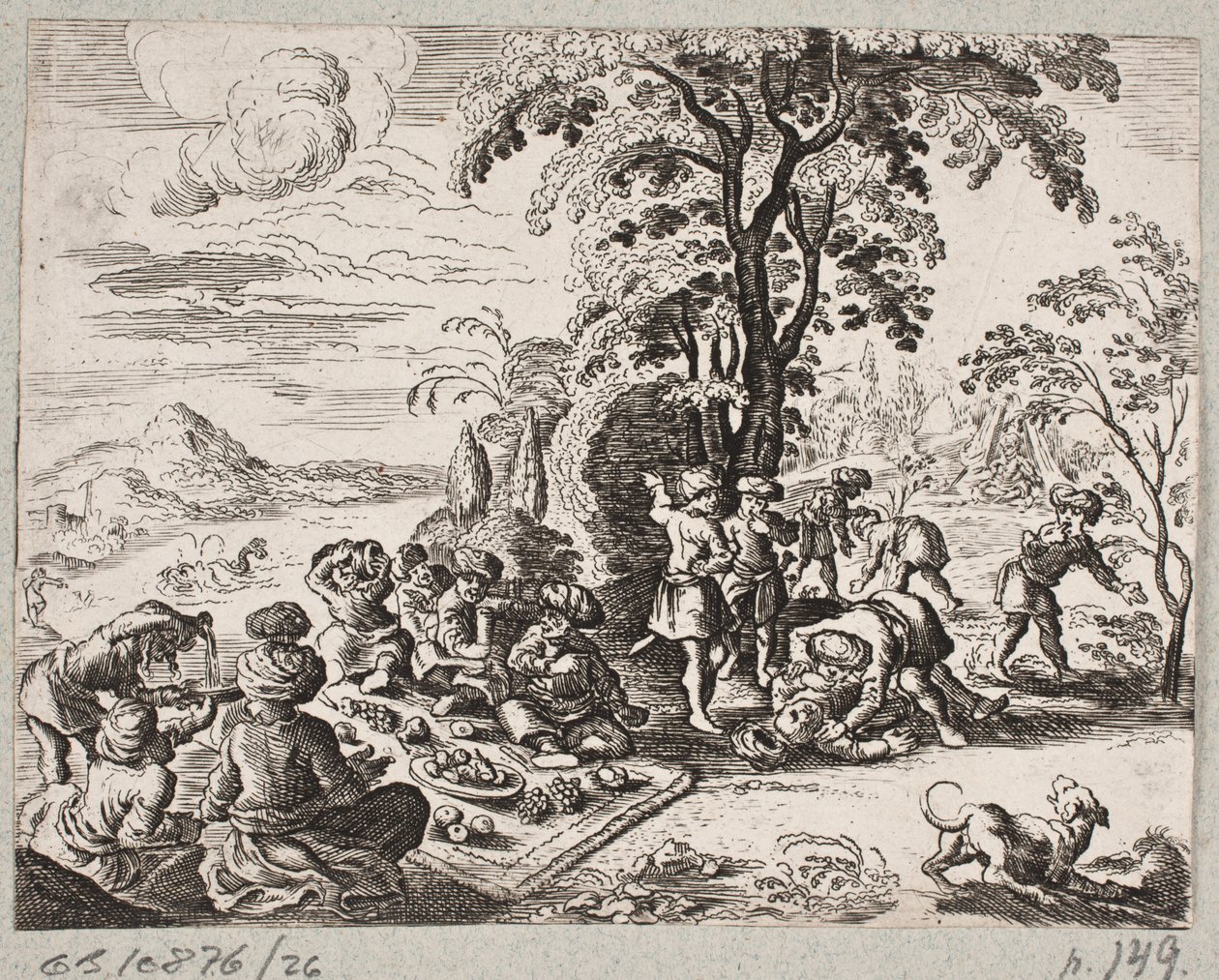 Illustratie voor Adam Olearius, “Persianischer Rosenthal von einem Sinnreichen Poeten Schich Saadi [...]”, Schleswig 1660 door J. Muller