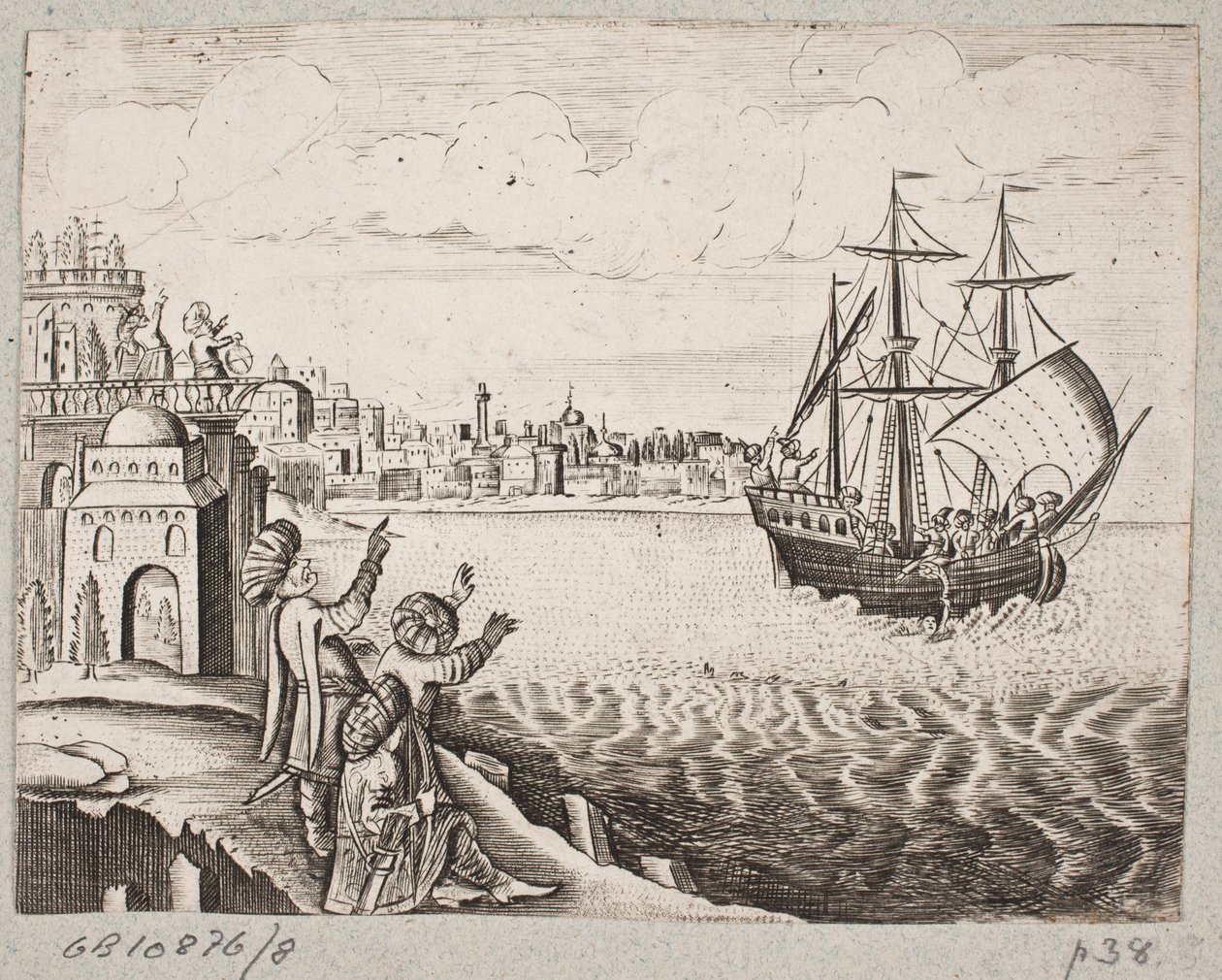 Illustratie voor Adam Olearius, “Persianischer Rosenthal von einem Sinnreichen Poeten Schich Saadi […]”, Schleswig 1660 door J. Muller