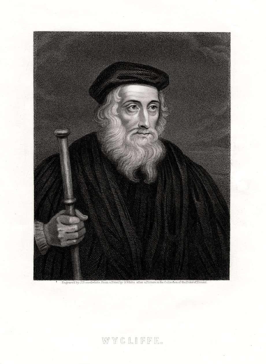 John Wycliffe, Engelse theoloog, 19e eeuw door J. Posselwhite