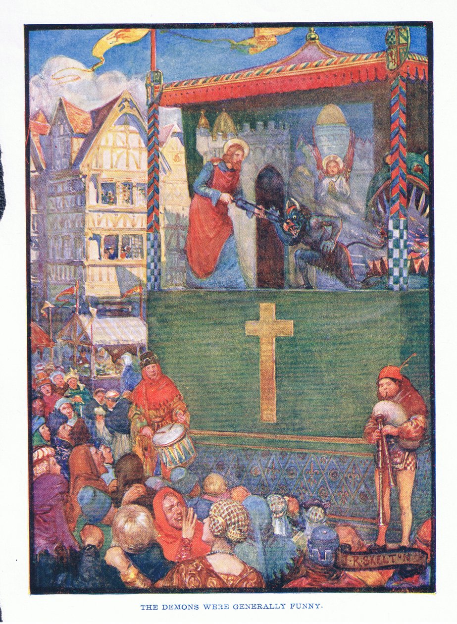 De demonen waren meestal grappig, uit Engelse Literatuur uitgegeven door T C & EC Jack, ca. 1920 door J. R. Skelton