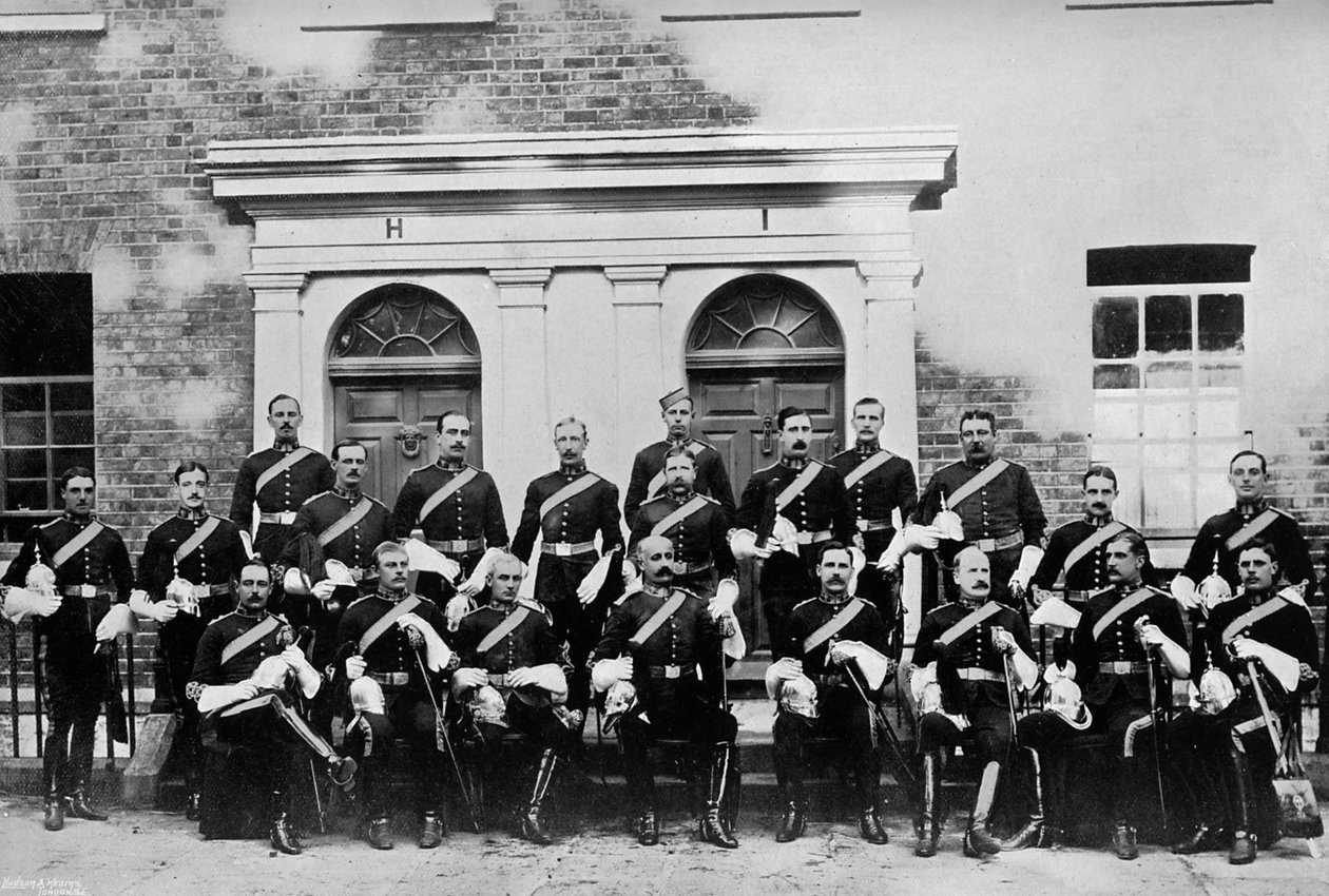 De officieren van de 1e Royal Dragoons, Island Bridge Barracks, Dublin, Ierland door J. Robinson and Son