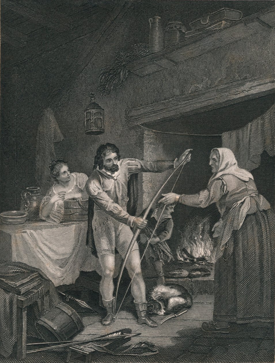 Alfred in het huisje van de herder door J. Rogers