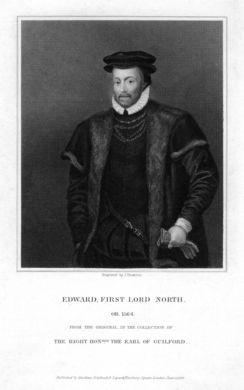 Edward North c1496-1564, 1e Lord North, 1825 door J. Thomson