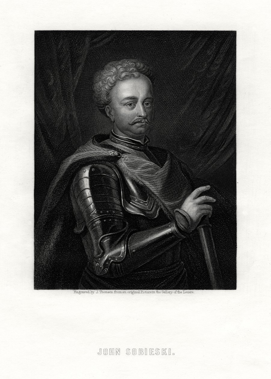 Jan III Sobieski, monarch van het Pools-Litouwse Gemenebest, 19e eeuw door J. Thomson