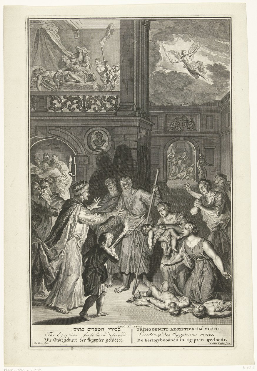 Dood van de eerstgeborenen in Egypte door J. van Buysen