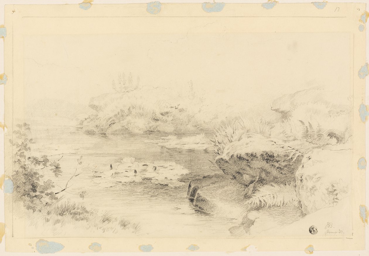 Vijver met Waterlelies door Jabez Bligh