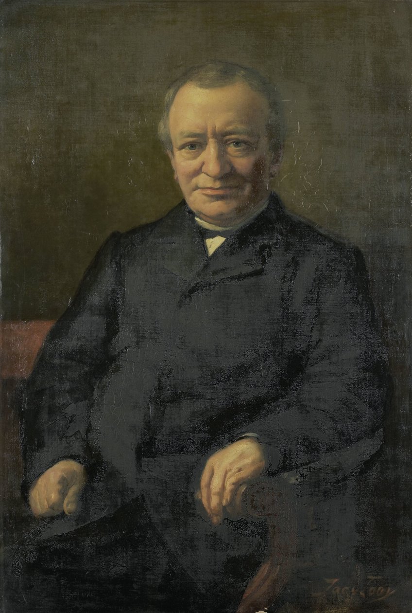 Anthonie Gerardus van der Hout (1820-92) door Jac van Looij (signed by artist)