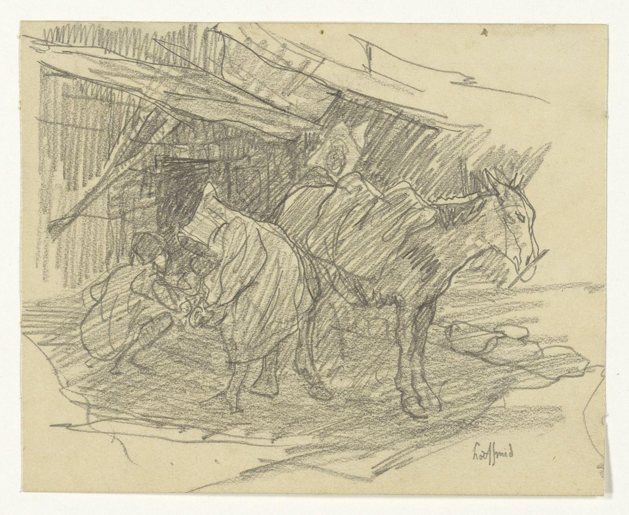 Bij de hoefsmid in Tanger door Jac van Looij