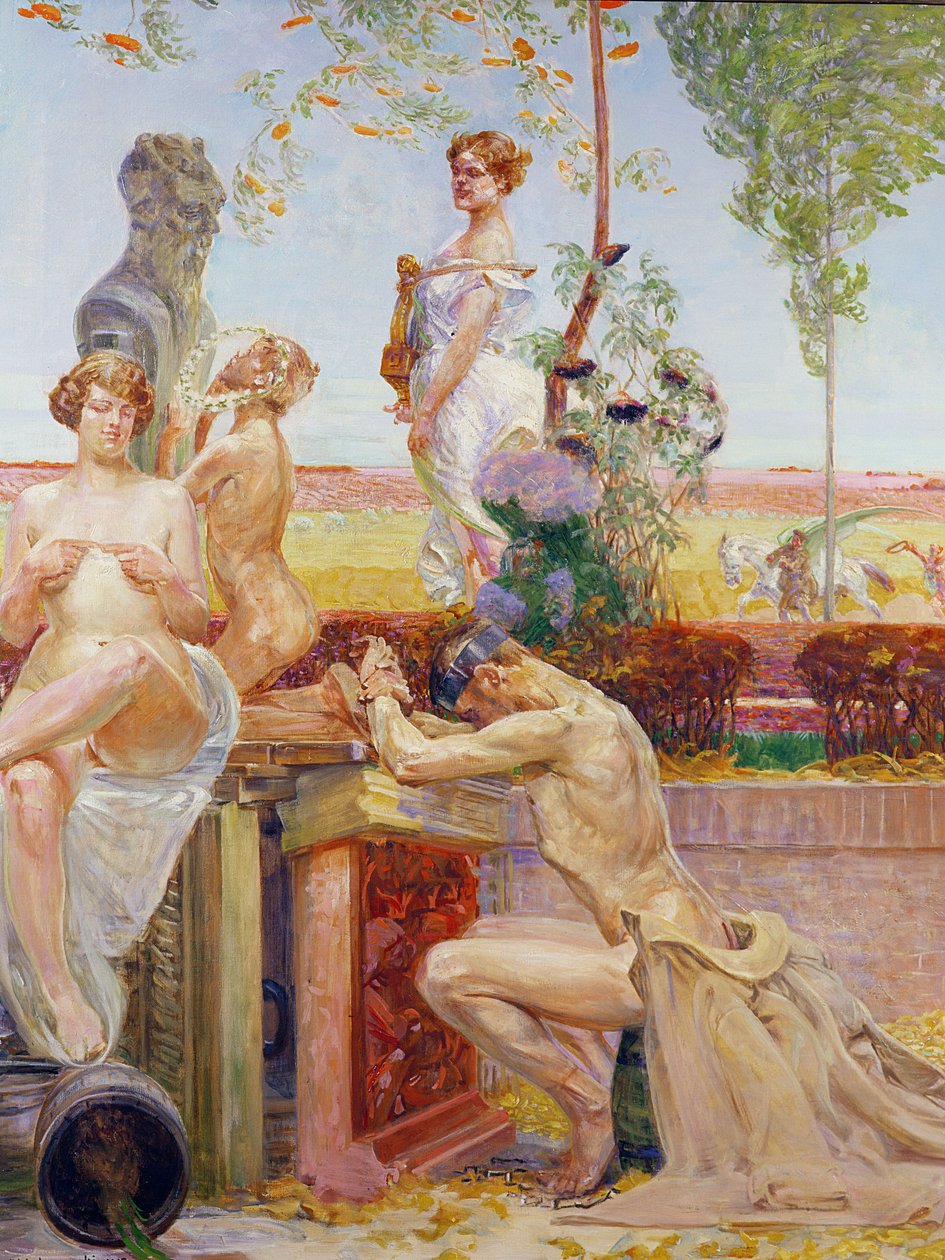 Allegorische Figuren, 1913 door Jacek Malczewski