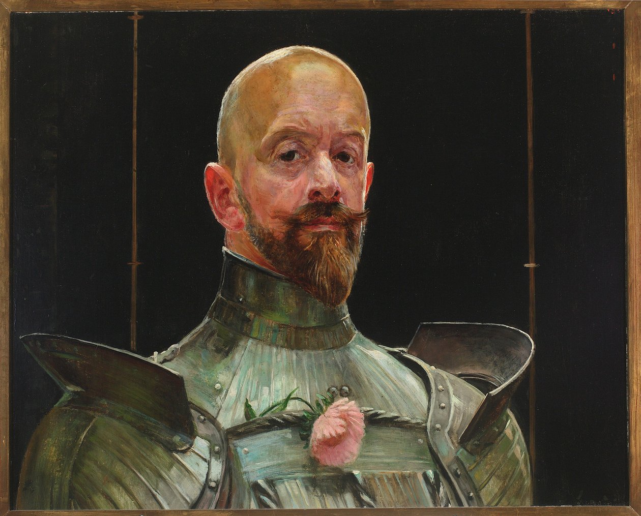 Zelfportret in harnas door Jacek Malczewski