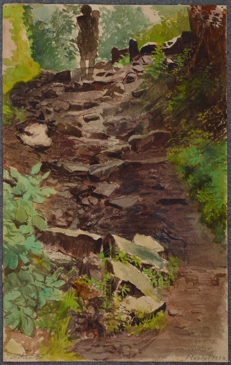 Landschapsmotief uit Rozdół door Jacek Malczewski