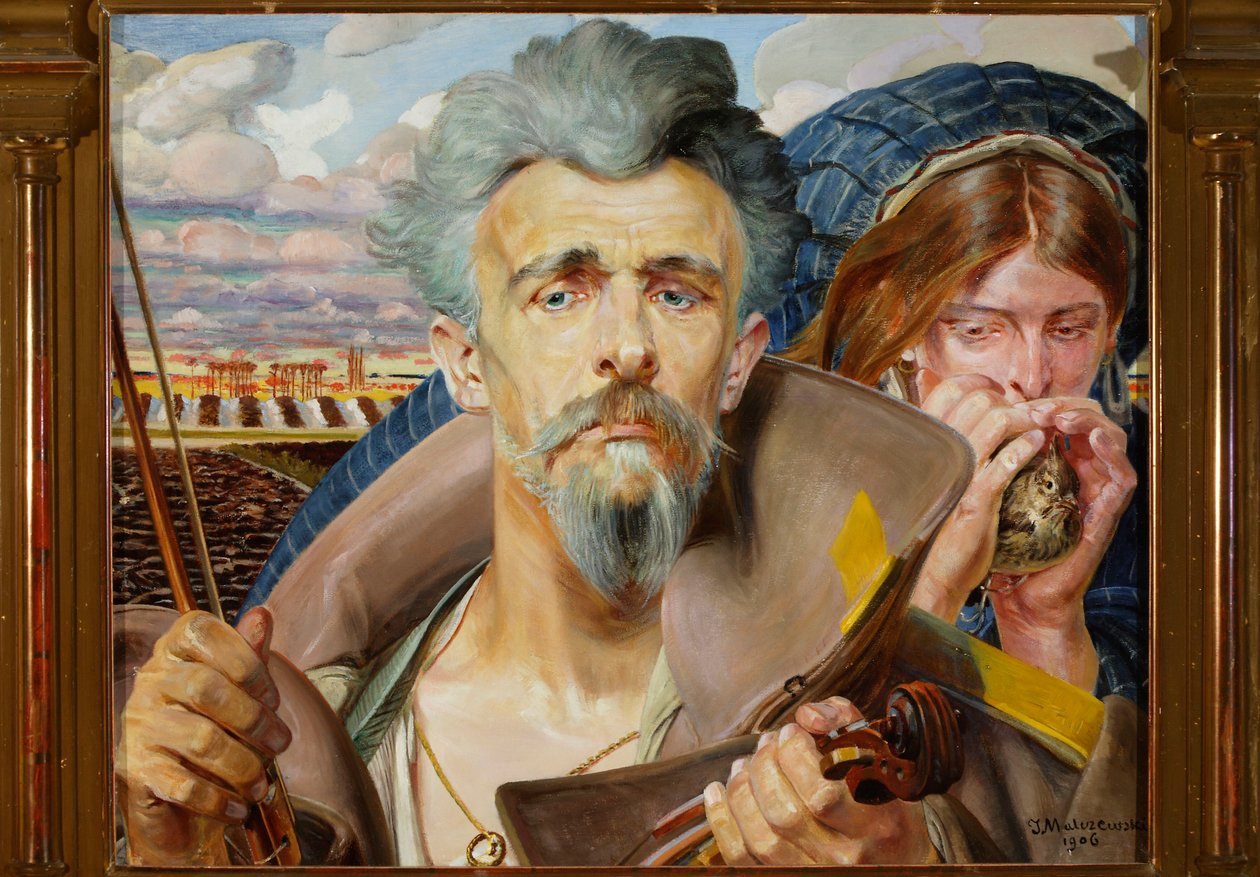 Muziek - middendeel van een drieluik door Jacek Malczewski