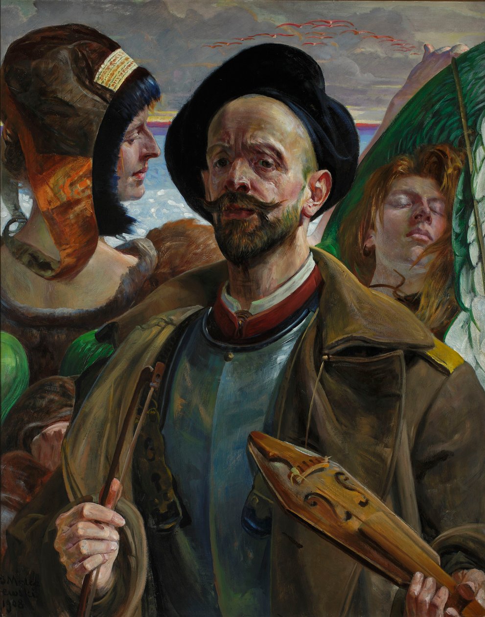Op één snaar - Zelfportret door Jacek Malczewski