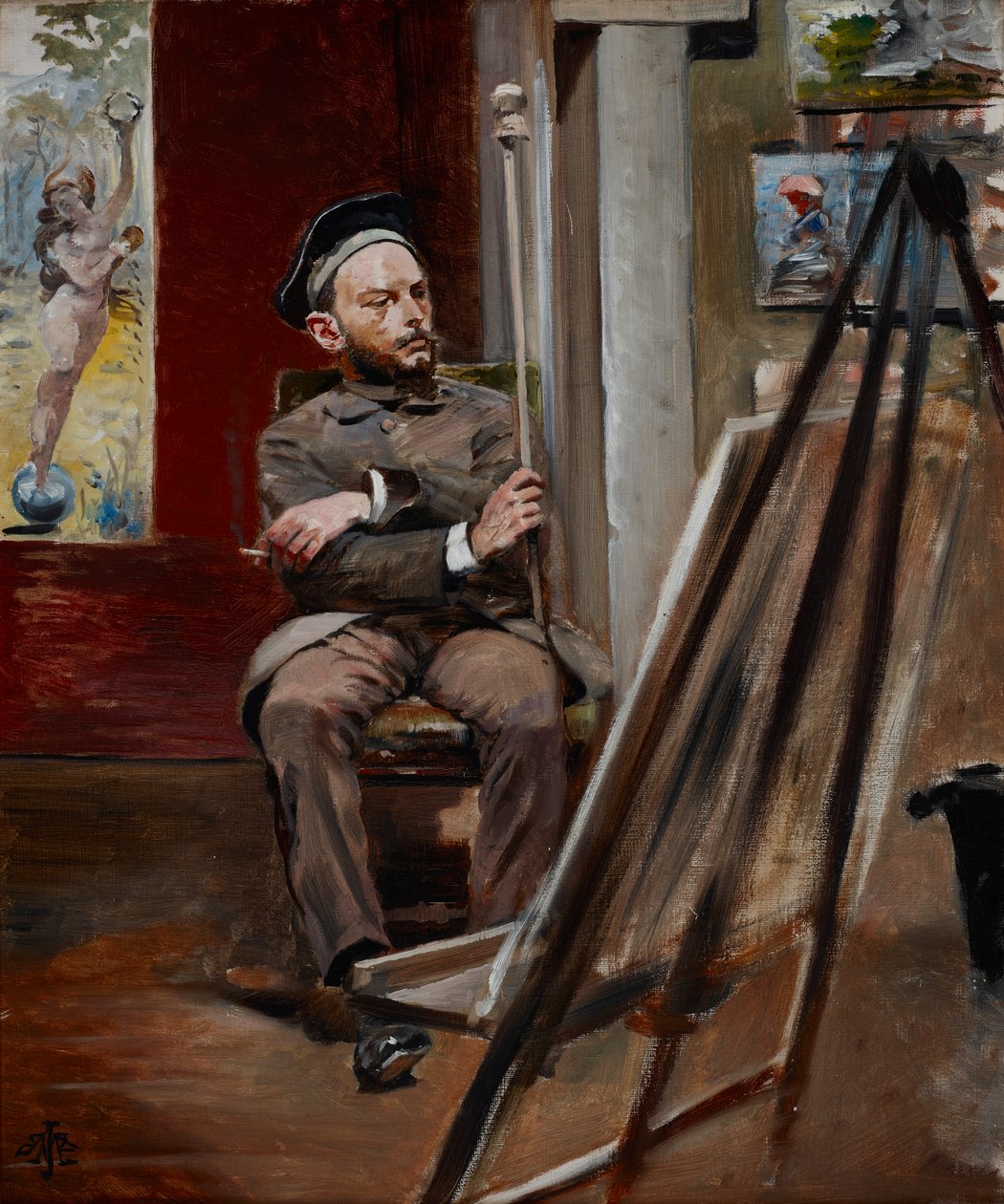 Portret van Stanisław Tondos, c.1902 door Jacek Malczewski