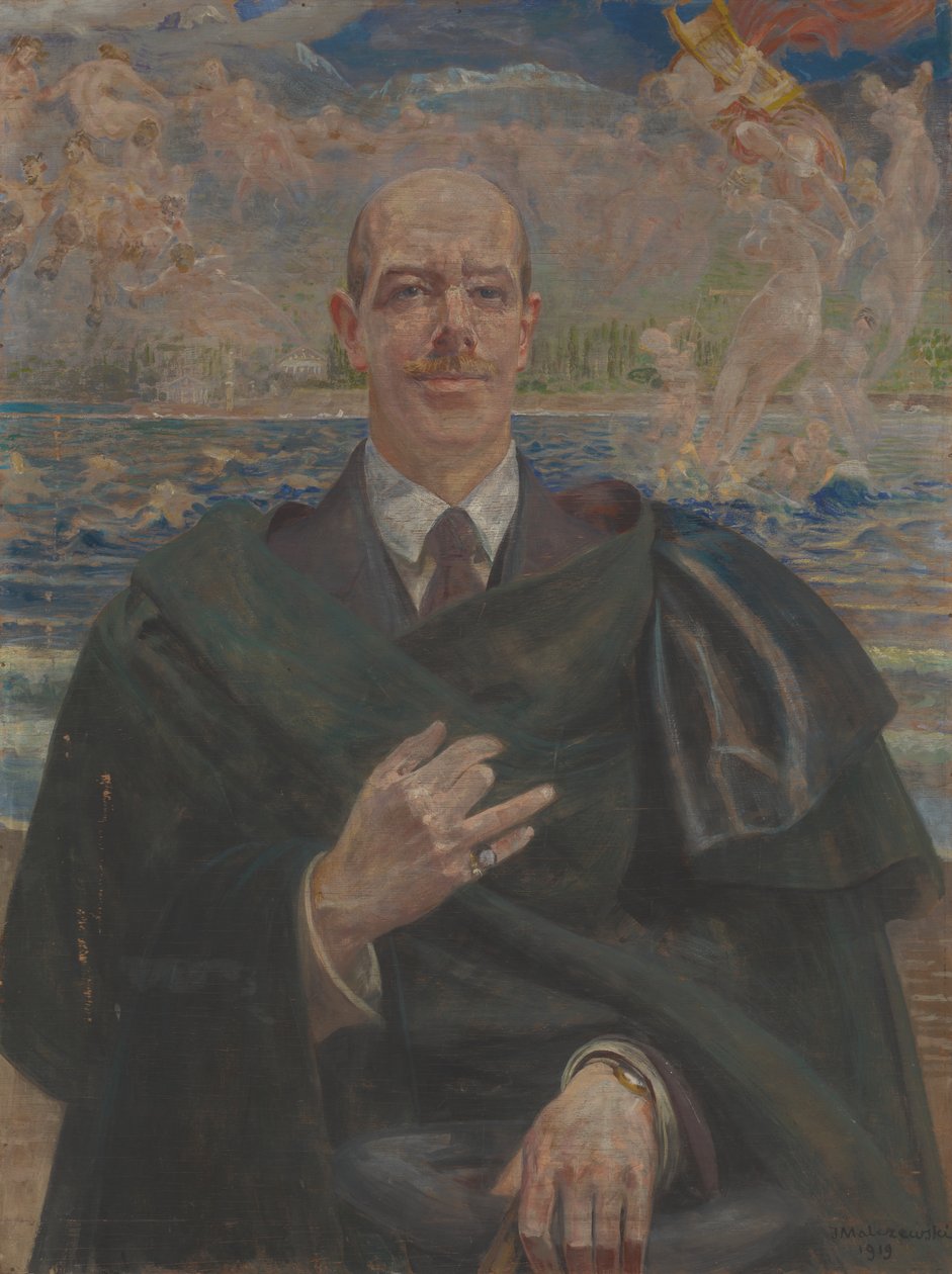Portret van Alfred Biesiadecki door Jacek Malczewski