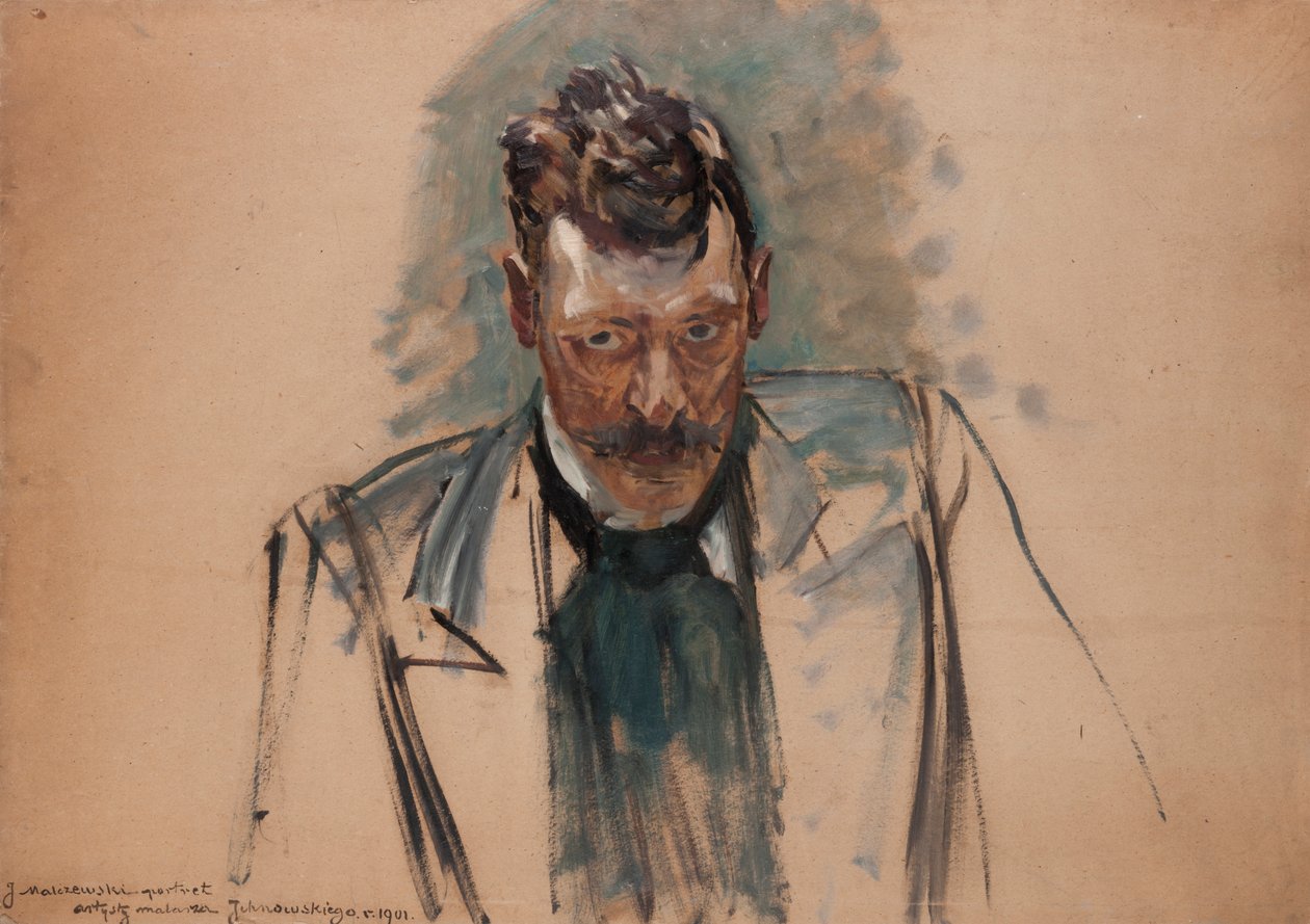 Portret van de schilder Ichnowski door Jacek Malczewski