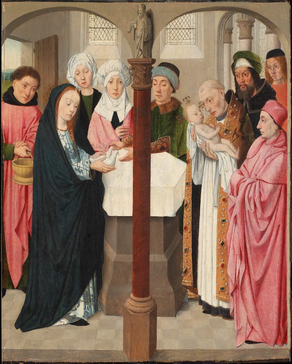 De presentatie in de tempel, c.1490-1500 door Jacob Jansz.