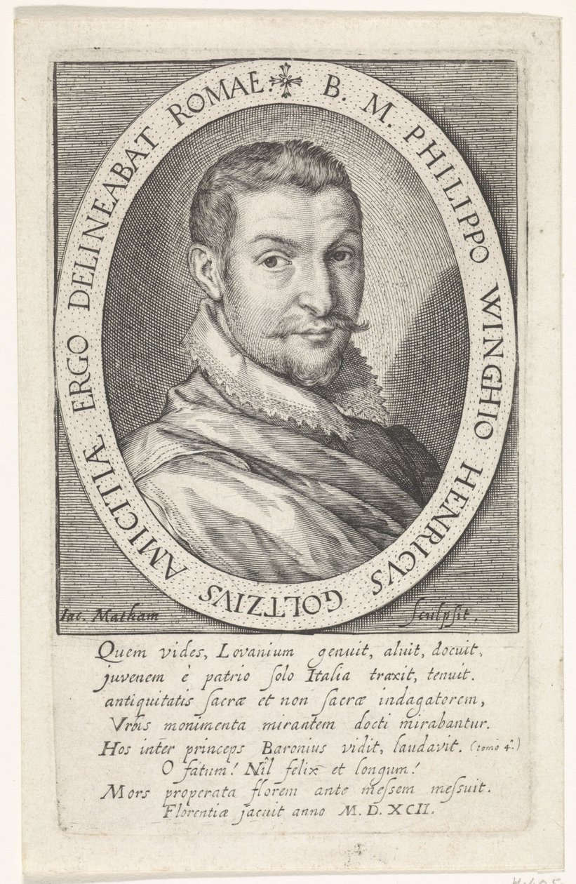 Portret van Philips van Winghe door Jacob Matham