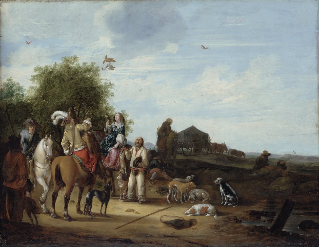 Valkenjacht door Jacob Weyer