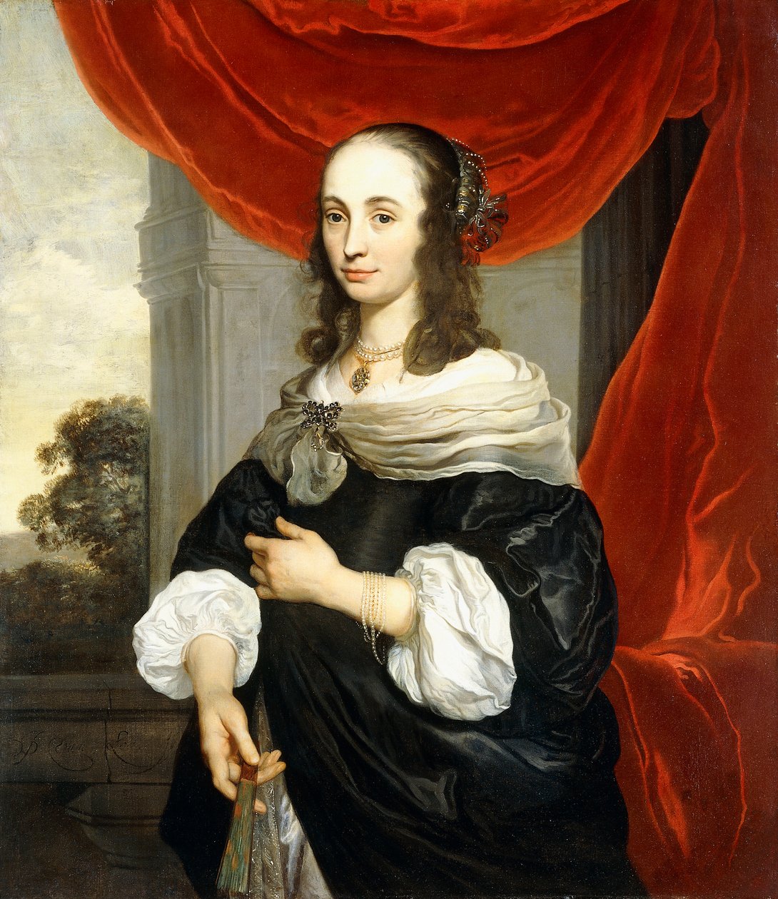 Portret van een Dame door Jacob or Jacques van Loo