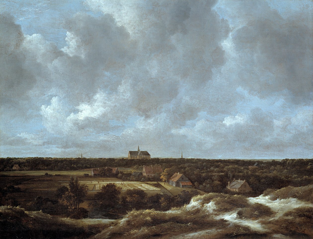 Een uitzicht op Haarlem en bleekvelden door Jacob van Ruisdael