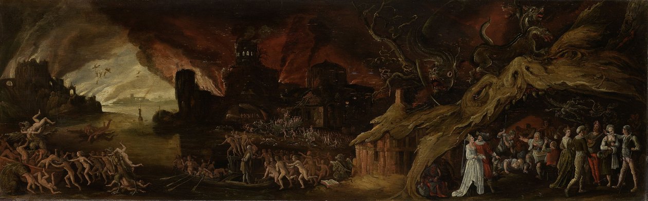 Het laatste oordeel en de zeven hoofdzonden door Jacob van Swanenburgh