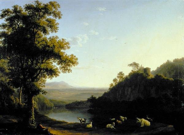 Romeins landschap door Jacob Philippe Hackert