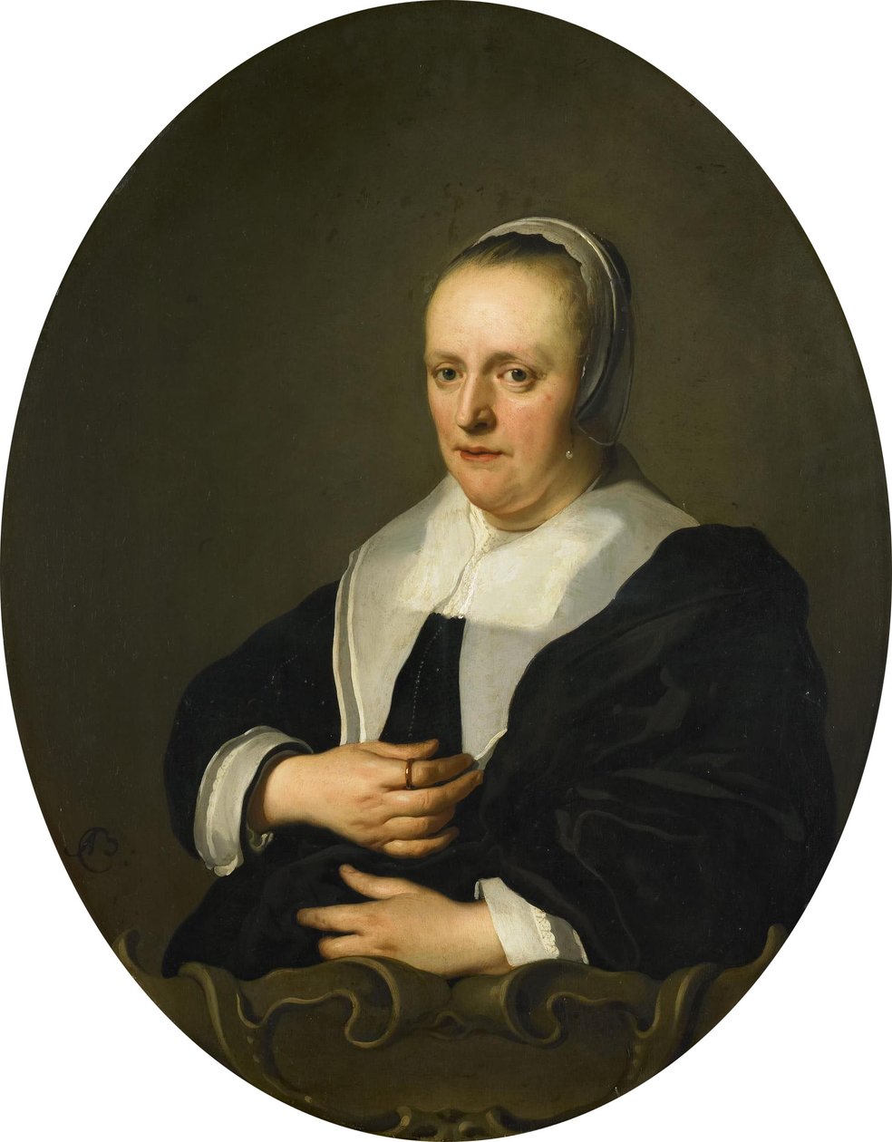 Portret van Sara de Bie door Jacob Adriaensz Backer