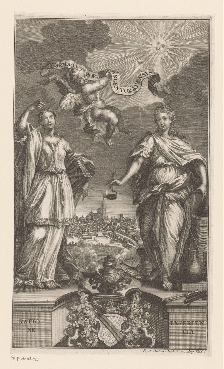Allegorie op de geneeskunde in Straatsburg door Jacob Andreas Fridrich (I)