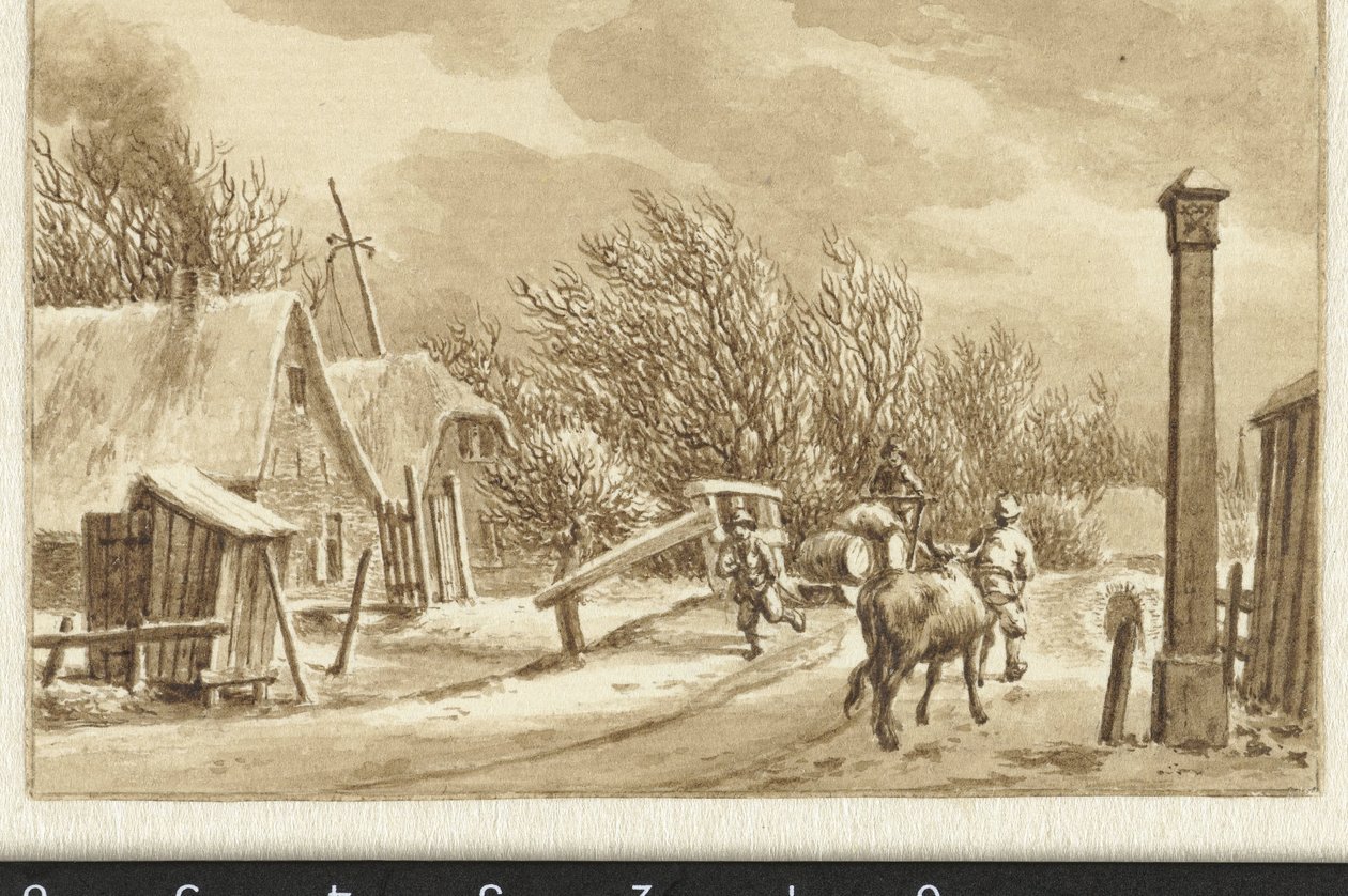 Landschap met opstekende storm door Jacob  Cats